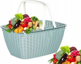 Műanyag Bevásárlókosár Bevásárló Fogantyúval zöldség betakarítás 17L banquet gomba nagy