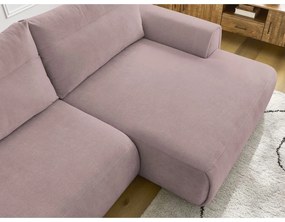 Világos rózsaszín sarokkanapé Aden – Bobochic Paris