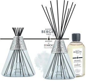 Starck pálcás diffúzor töltettel 0,4l Peau de Pierre/Stone bőr szürke - Maison Berger Paris