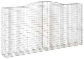 7 db íves horganyzott vas gabion kosár 400x50x200/220 cm