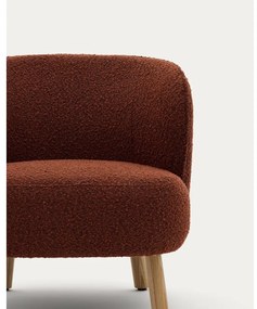 Terrakotta színű buklé fotel Ulit – Kave Home