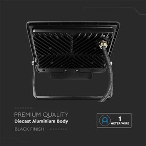 LED reflektor s čidlem 50W 230V 6500K IP65 černý