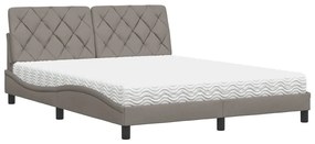 ágy matraccal Taupe 160x200 cm szövet