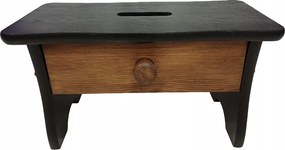 Fekete Etetőszék Tölgy Fiókkal fa zsámoly Ryka szék