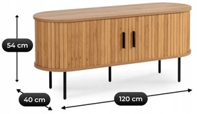 Szafka RTV Dwudrzwiowa 120 cm TRISH Dąb