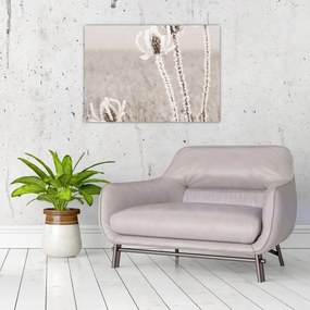 Üveg kép - Gyűszű télen (70x50 cm)