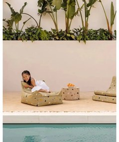 Világosbarna buklé-zsenília gyerek puff Terrazzo – Wigiwama