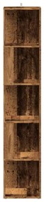 antik fa színű szerelt fa sarokszekrény 33 x 33 x 165 cm