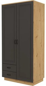 Szekrény Flaminia 2D2S (artisan tölgy+ grafit). 1035371