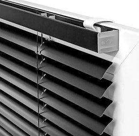 Alumínium vízszintes redőny 25 mm kész redőny Fekete 90x130 cm-es méretben