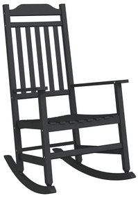 Kerti Hintaszék Fekete 65x84x114 cm HDPE