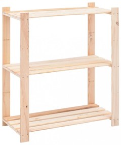10 db 3-szintes tömör fenyőfa tárolópolc 150 kg 80 x 38 x 90 cm
