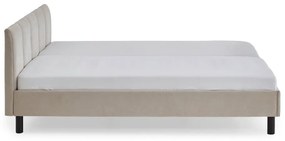 Bézs kárpitozott franciaágy ágyrács nélkül 180x200 cm Joker – Meise Möbel
