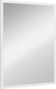 HOMCOM Téglalap alakú Tükör 50x70 cm Fürdőszobai Dekoratív Fali Tükör Nappaliba, Előszobába, Folyosóra Horizontálisan vagy Vertikálisan Fehér | Aosom