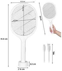 LED elektromos rovarcsapda 2 az 1-ben, 800 mAh, 5V