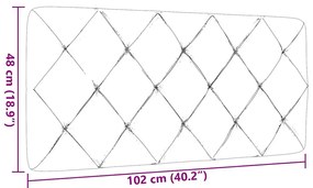 krémszínű szövet fejtámla párna 100 cm