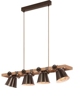 Briloner 4406-044 - Csillár zsinóron TALE 4xE27/40W/230V barna