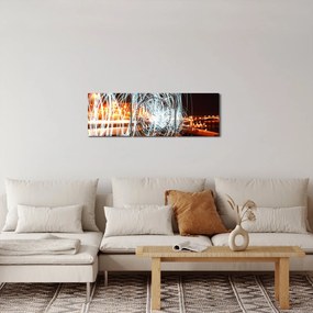 A fényhullámok képe (órával) (90x30 cm)