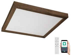 Brilagi Brilagi-LED Dimmelhető lámpa WOODY FRAME LED/50W/230V tölgy 60x60 cm IP44 + távirányító BG0864