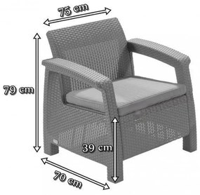 Corfu Big kerti bútor garnitúra szett