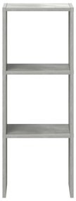 betonszürke szerelt fa könyvespolc halmozható 30 x 30 x 80 cm