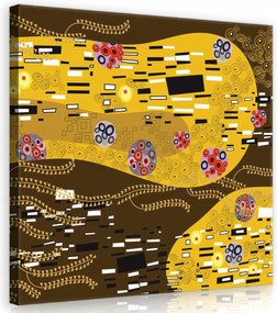 Vászonkép 80x80 Absztrakt dekoráció arany geometria dísz színek művészet