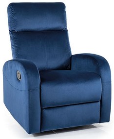 Olimp Velvet állítható fotel, kék