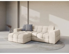 Bézs sarokkanapé (bal oldali-heverő résszel) Kendal – Micadoni