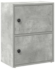 betonszürke szerelt fa könyvespolc 40x24x52 cm