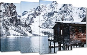 Vászonkép 100x60 Téli kilátás a hegyekkel