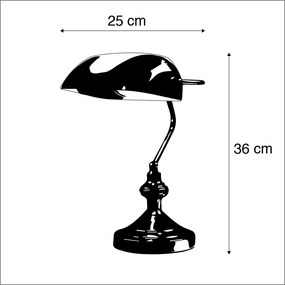 Okos asztali lámpa sárgarézzel és zöld üveggel, Wi-Fi-vel P45 - Banker