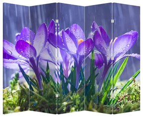Paraván - Virágok az esőben (210x170 cm)