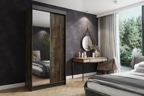 Amo 100 Tolóajtós Szekrény 100cm, Szürke Hamu