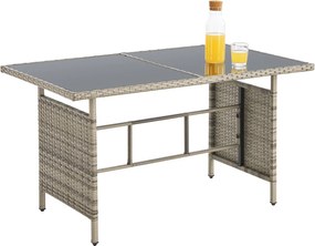 Juskys Rattan kerti bútor szett Turin - szürke