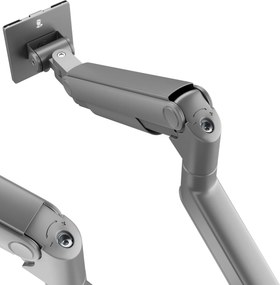 JAKE fém dupla monitorállvány, szürke