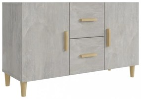 betonszürke szerelt fa tálalószekrény 100 x 36 x 60 cm