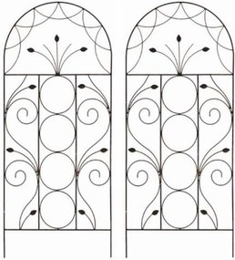 Rácsos kerti rács kerti trejázs támaszték kúszónövényekhez 2db