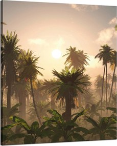 Vászonkép Naplemente Pálmafák Természet 80x100 cm