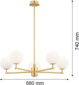 Argon PALOMA 2184 Csillár 5x7W/E14 IP20