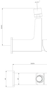 OMNIRES PM7420BL - Bidécsap PARMA 12,25 cm matt fekete