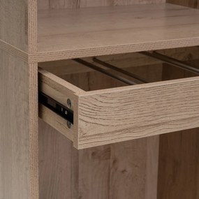 Natúr színű nyitott moduláris szekrény tölgyfa dekorral 60x180x45 cm Modular – Casa Selección