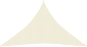 krémszínű HDPE napvitorla 160 g/m² 5 x 5 x 6 m
