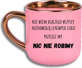 Bögre Rózsaszín Elegáns Nagy Vicces Ajándék Lusta Emberek