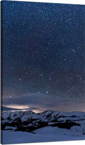 Vászonkép Kozmosz Természet Hegyek a hóban Természet Csillagászat 70x120