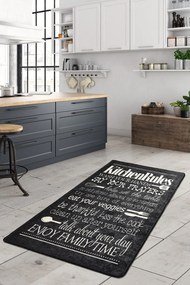 Előszobaszőnyeg, fekete, 80×200 cm – TR882CHL1672