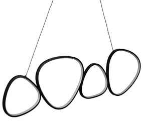 LED függeszték PETRA, kábeles, 48W, 230V, 4000K, fekete