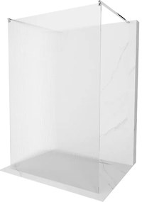 Mexen Kioto, Walk-In zuhany paraván 100 x 200 cm, 8 mm-es üveg bordás mintával, króm profil, 800-100-002-01-09
