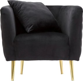 Fekete bársony fotel Bucarest – Mauro Ferretti