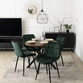 Bővíthető Étkezőasztal Rusztikus Tölgy/Fekete Színben. LUGO 90-190 cm