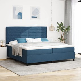 Box Spring Ăgy Matraccal KĂ©k 200x200 cm Szövet